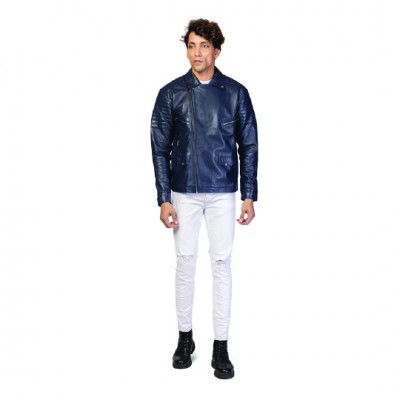 A classic Vintage styled Leather Jacket, paired with contrast slant metal zippers on the side. The shoulder to bicep quiliting makes this a bomber style leather jacket. Soft and Suffple water resistant sheep skin leather.