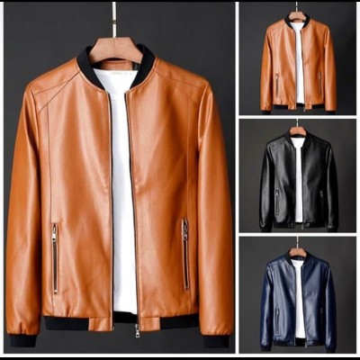This Unisex Leather Jacket with fabric trims makes a perfect style statement at casual gathering. A must have in your wardrobe ! Soft and Supple Lamb Skin leather.